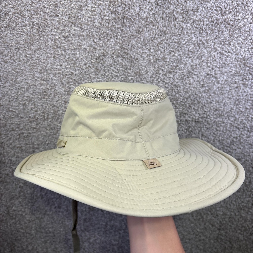 Tilley Hat Boonie Mens Large Beige Airflo Mesh Wide Brim Outdoor Sun Hat